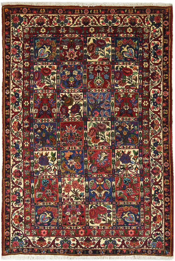 Persian Rug Bakhtiari 6'6"x4'7" 6'6"x4'7", Persian Rug Knotted by hand