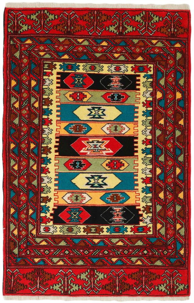Persialainen matto Turkaman 125x81 125x81, Persialainen matto Solmittu käsin