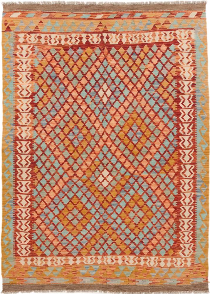 Afghansk tæppe Kelim Afghan 191x143 191x143, Persisk tæppe Håndvævet