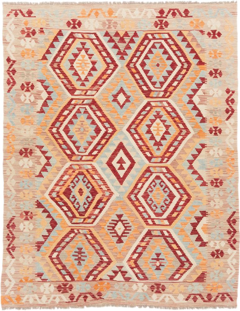 Afghan rug Kilim Afghan 6'8"x5'4" 6'8"x5'4", Persian Rug Woven by hand