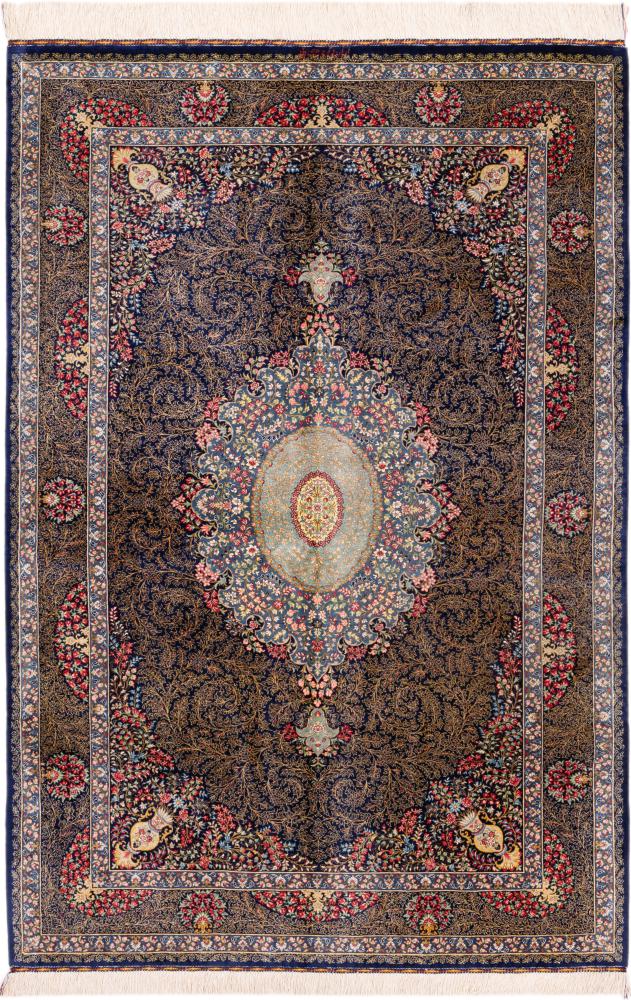 Persian Rug Qum Silk Signed 193x129 193x129, Persian Rug Knotted by hand