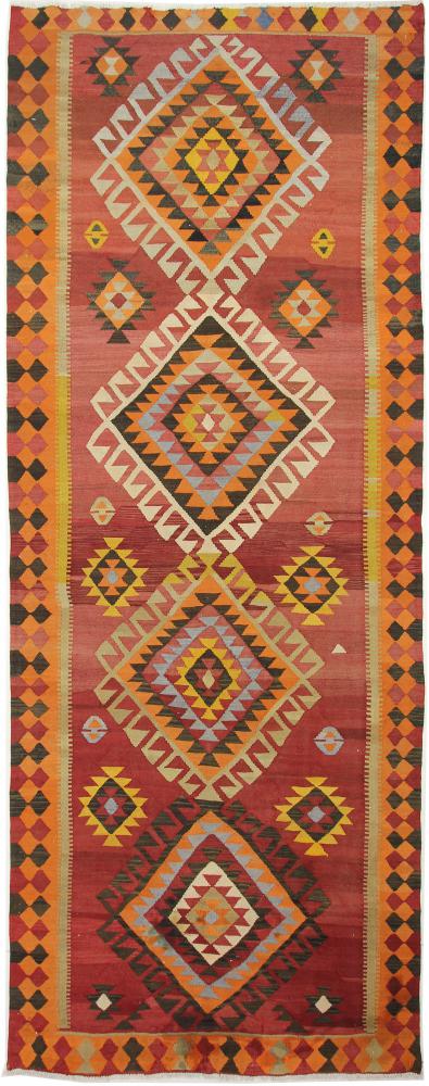 Alfombra persa Kilim Fars Azerbaijan Antiguo 431x166 431x166, Alfombra persa Tejido a mano