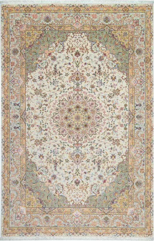 Persian Rug Tabriz Silk Warp 311x203 311x203, Persian Rug Knotted by hand