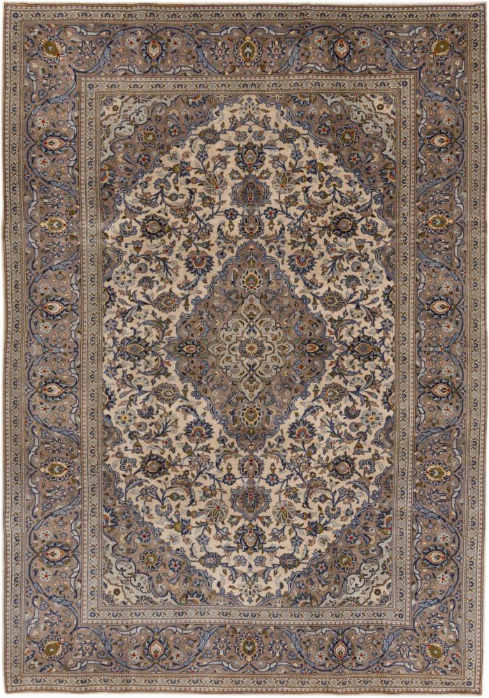 Persian Rug Keshan Patina 9'7"x6'8" 9'7"x6'8", Persian Rug Knotted by hand