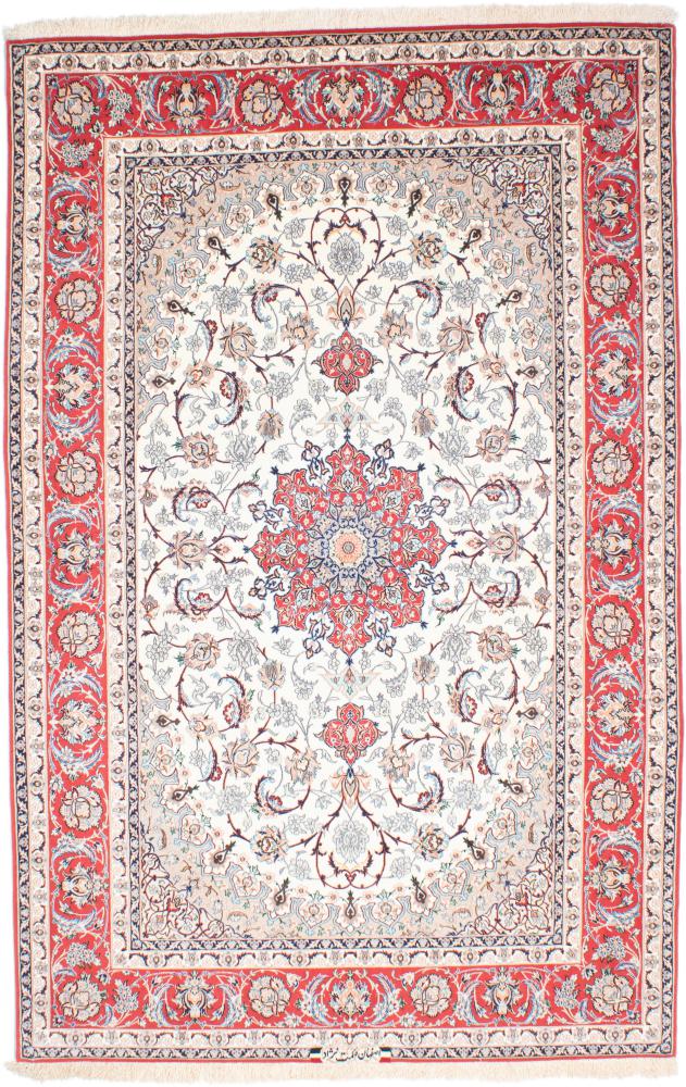 Persian Rug Isfahan Silk Warp 244x157 244x157, Persian Rug Knotted by hand