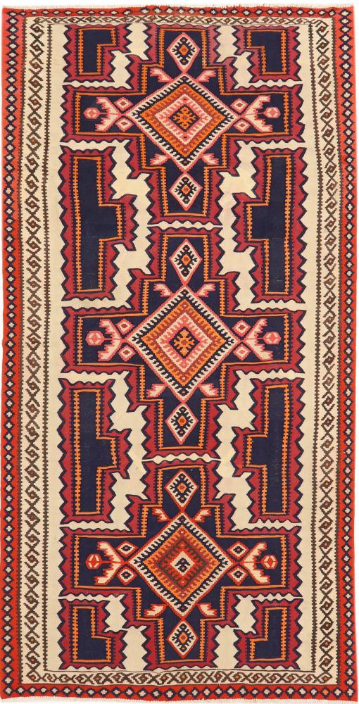 Tappeto persiano Kilim Fars Azerbaijan Antico 310x155 310x155, Tappeto persiano Tessuto a mano
