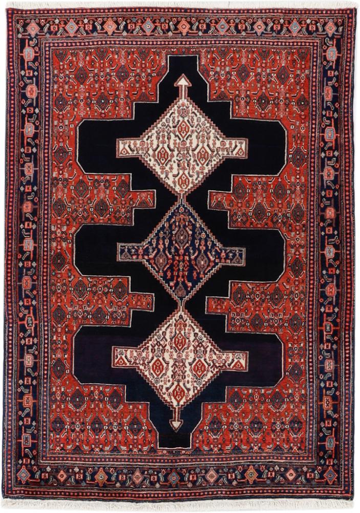 Persian Rug Senneh 6'6"x4'9" 6'6"x4'9", Persian Rug Knotted by hand