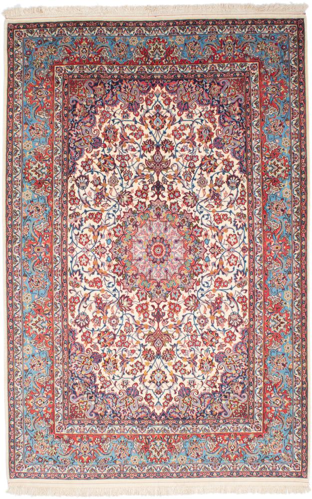 Perzsa szőnyeg Iszfahán Selyemfonal 7'7"x4'11" 7'7"x4'11", Perzsa szőnyeg Kézzel csomózva