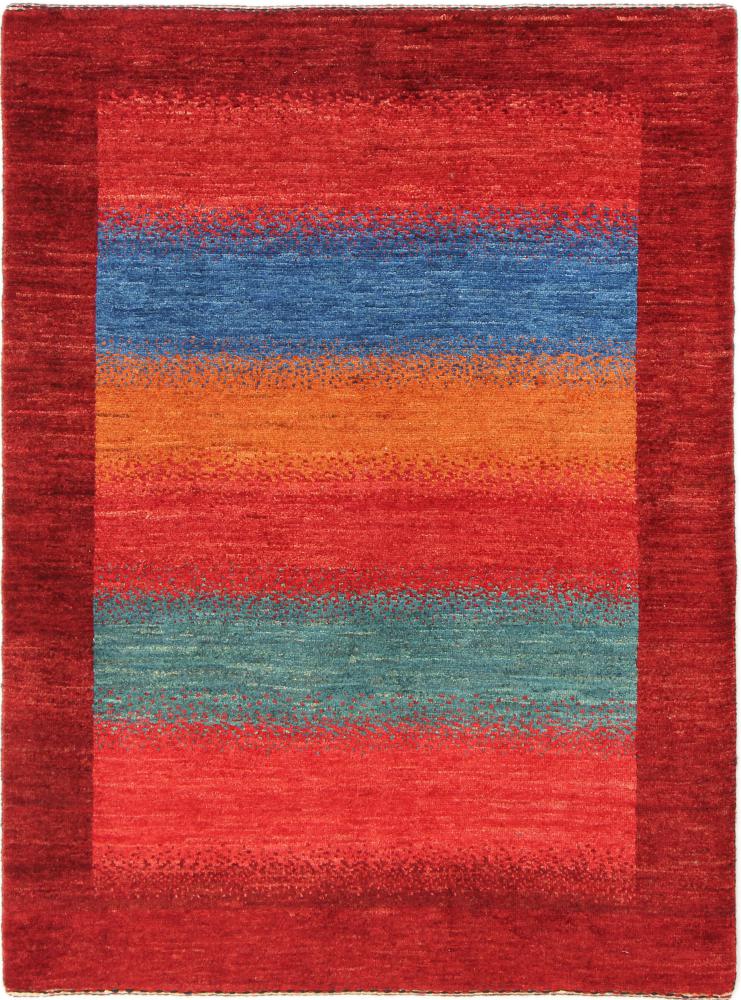 Tapis persan Persan Gabbeh Loribaft Atash 4'7"x3'5" 4'7"x3'5", Tapis persan Noué à la main