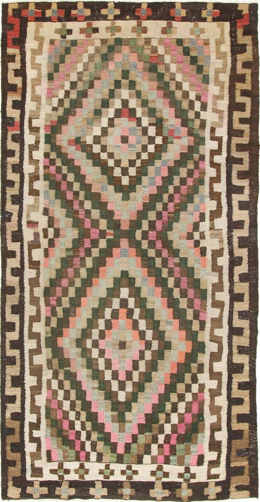 Perzisch tapijt Kilim Fars Azerbeidzjan Antiek 305x158 305x158, Perzisch tapijt Handgeweven