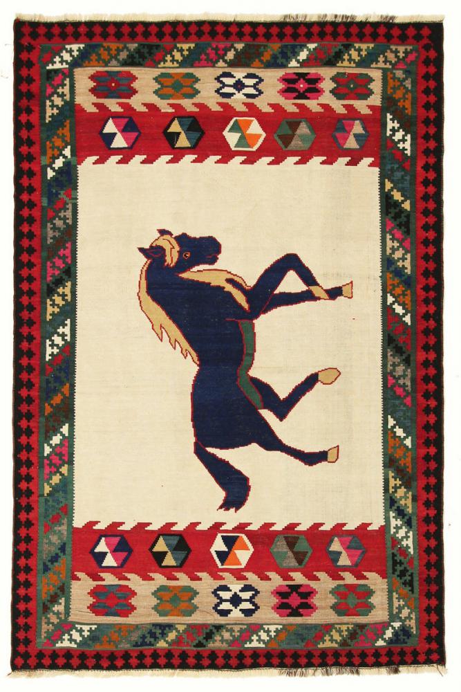  ペルシャ絨毯 キリム Fars 208x137 208x137,  ペルシャ絨毯 手織り