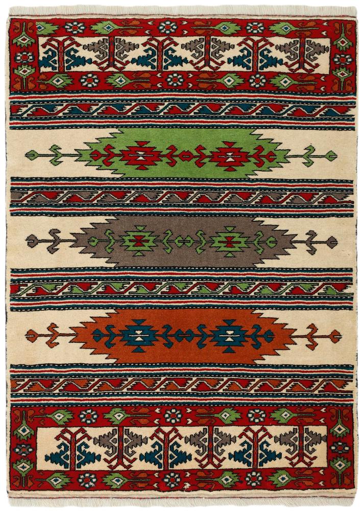  ペルシャ絨毯 トルクメン 3'11"x2'10" 3'11"x2'10",  ペルシャ絨毯 手織り