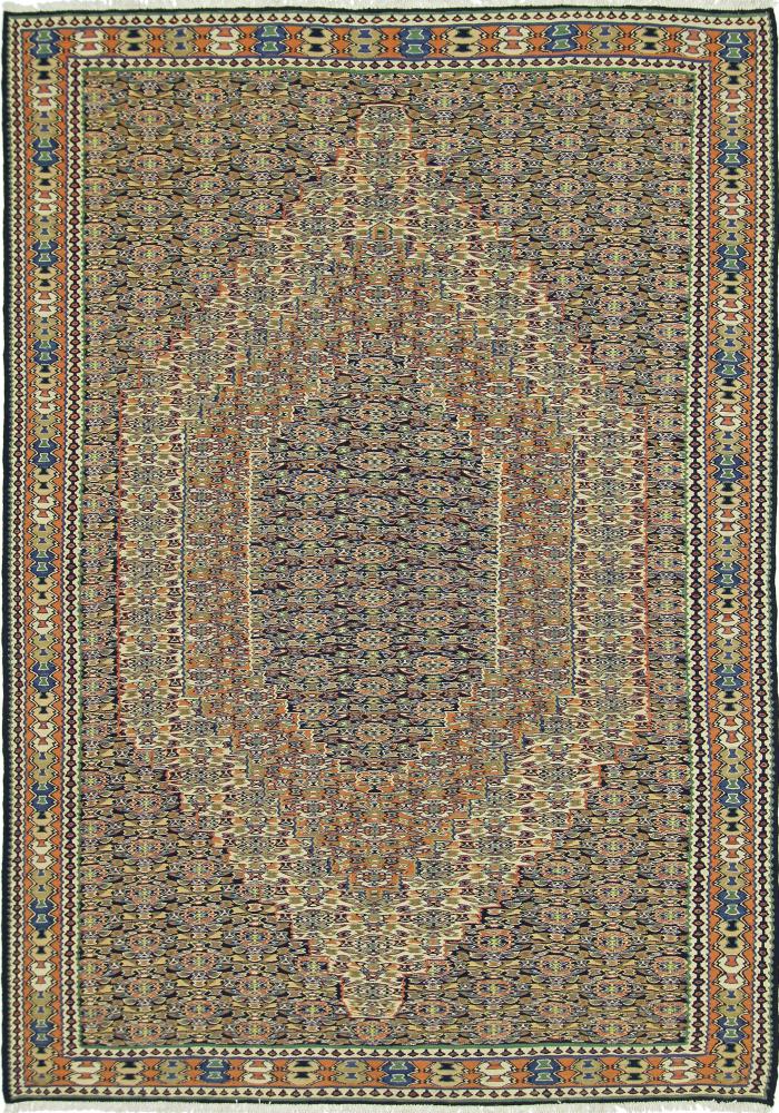 Περσικό χαλί Κιλίμ Senneh 9'1"x6'6" 9'1"x6'6", Περσικό χαλί Οι κόμποι έγιναν με το χέρι