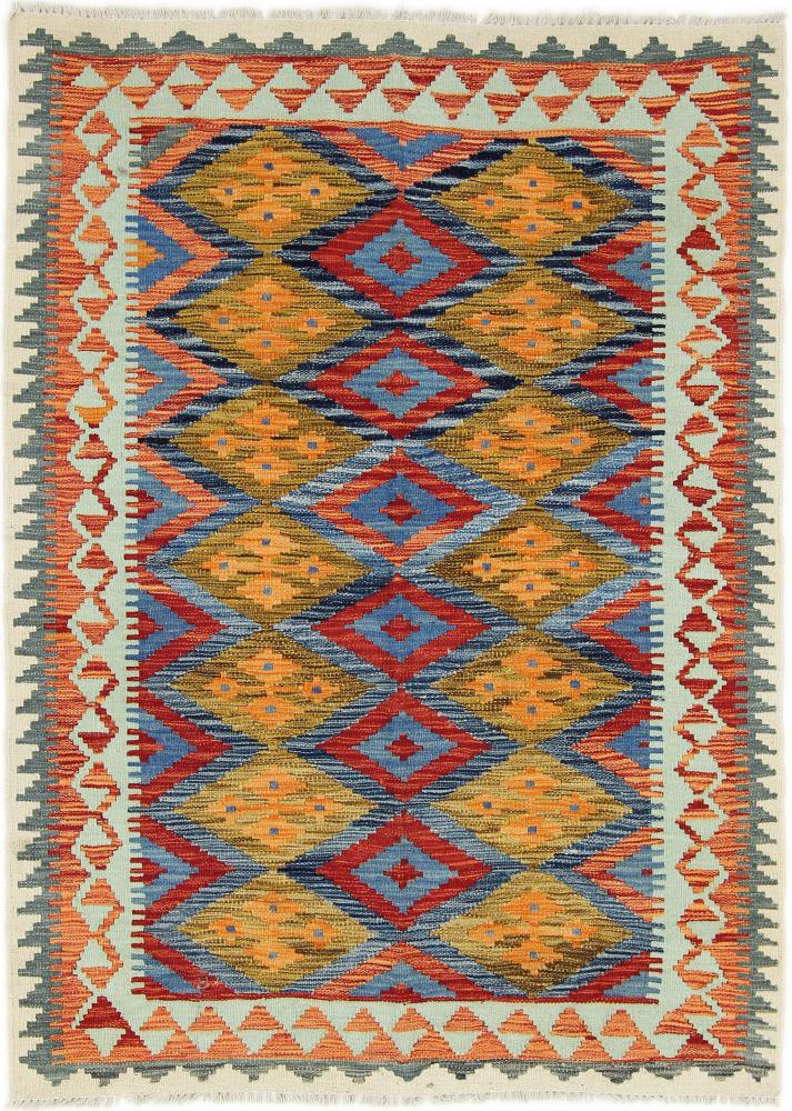 Tapete afegão Kilim Afegão 168x129 168x129, Tapete persa Tecido à mão