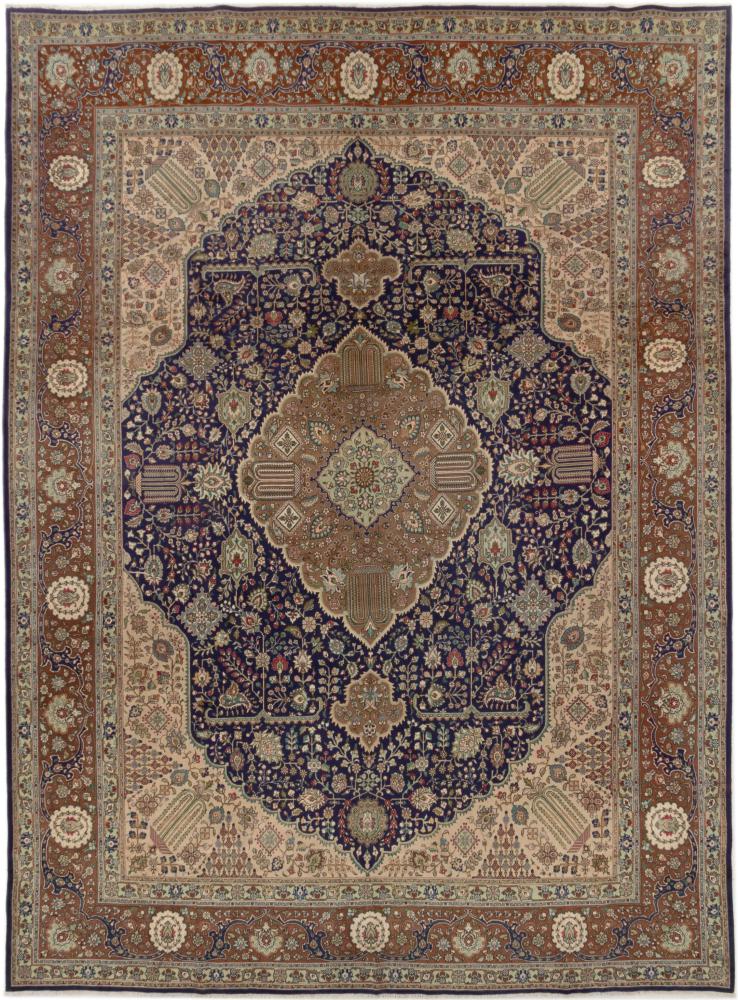 Persian Rug Tabriz 13'5"x9'10" 13'5"x9'10", Persian Rug Knotted by hand