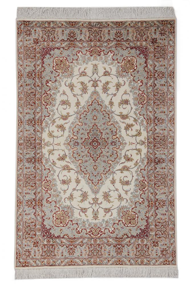 Tapis persan Ispahan Chaîne de Soie 151x99 151x99, Tapis persan Noué à la main