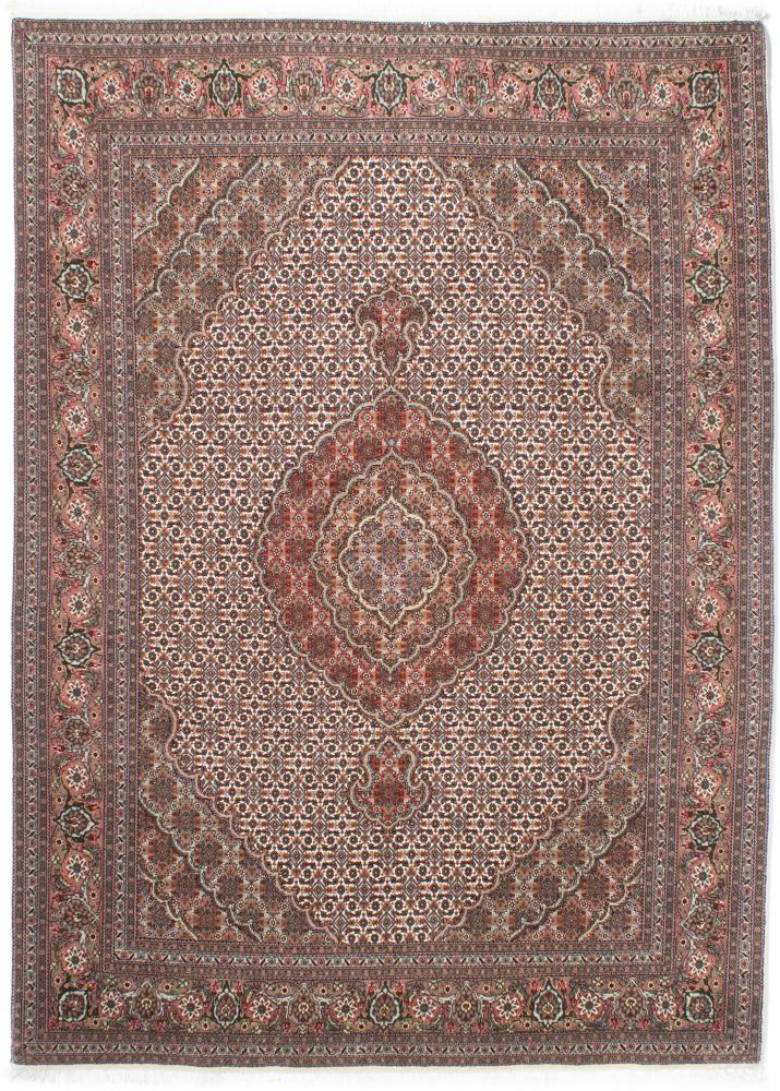 Persian Rug Tabriz 50Raj 7'0"x5'1" 7'0"x5'1", Persian Rug Knotted by hand