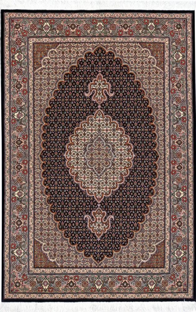 Persian Rug Tabriz Mahi 50Raj 5'1"x3'5" 5'1"x3'5", Persian Rug Knotted by hand