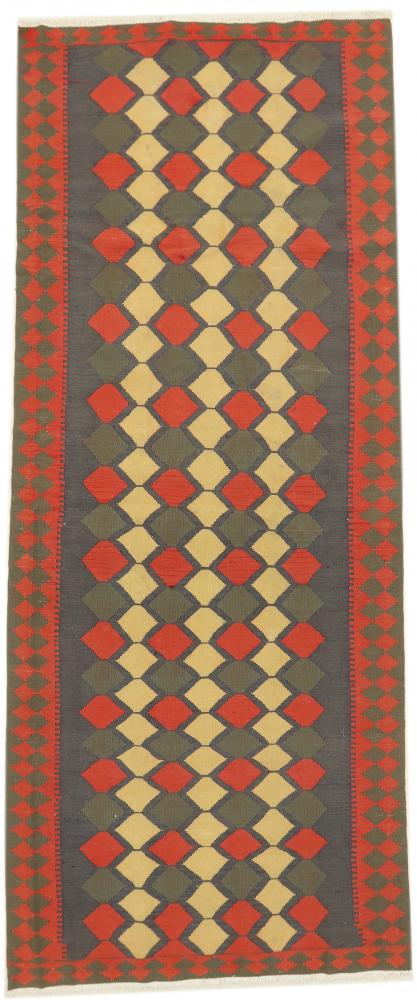 Perzisch tapijt Kilim Fars Azerbeidzjan Antiek 313x131 313x131, Perzisch tapijt Handgeweven