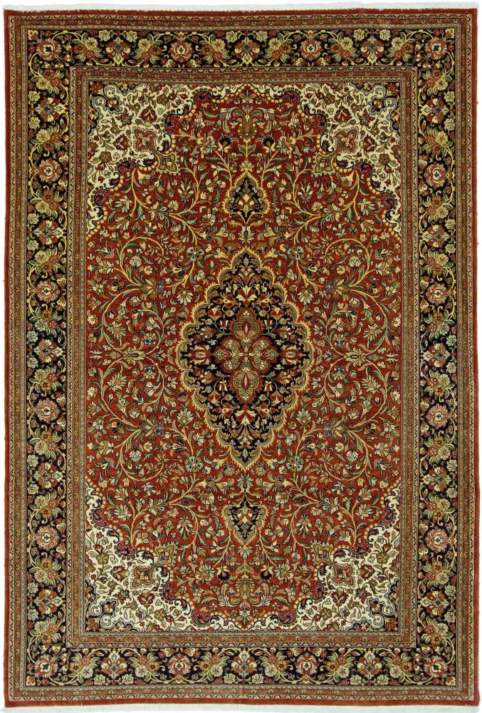 Persian Rug Qum Kork 9'10"x6'9" 9'10"x6'9", Persian Rug Knotted by hand