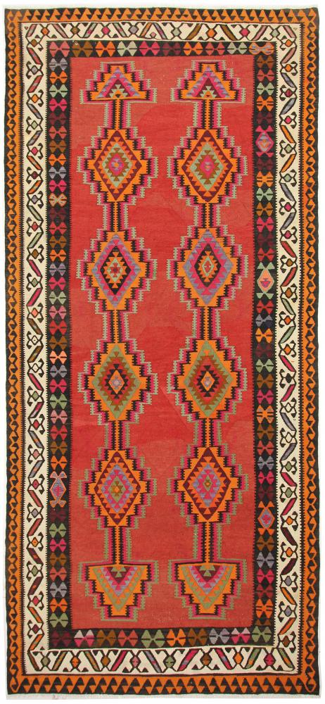  ペルシャ絨毯 キリム Fars Azerbaijan アンティーク 13'3"x6'1" 13'3"x6'1",  ペルシャ絨毯 手織り