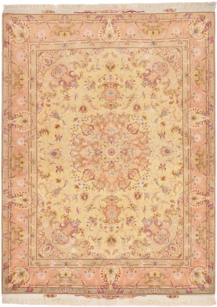 Persian Rug Tabriz 50Raj 6'8"x4'10" 6'8"x4'10", Persian Rug Knotted by hand