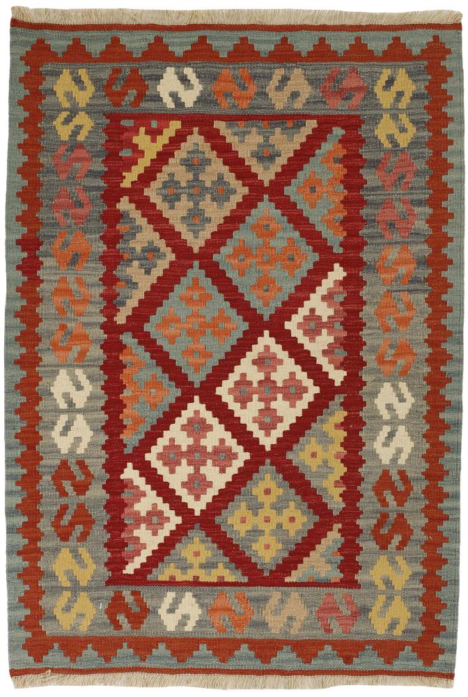 Tapete persa Kilim Fars 4'10"x3'5" 4'10"x3'5", Tapete persa Tecido à mão