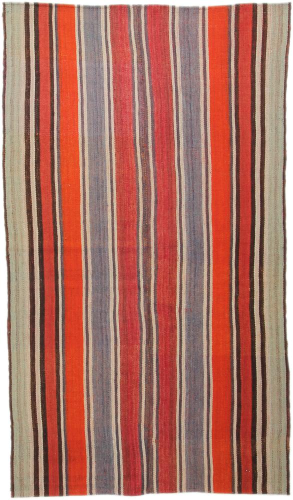 Persian Rug Kilim Fars Antique 6'11"x3'11" 6'11"x3'11", Persian Rug Woven by hand