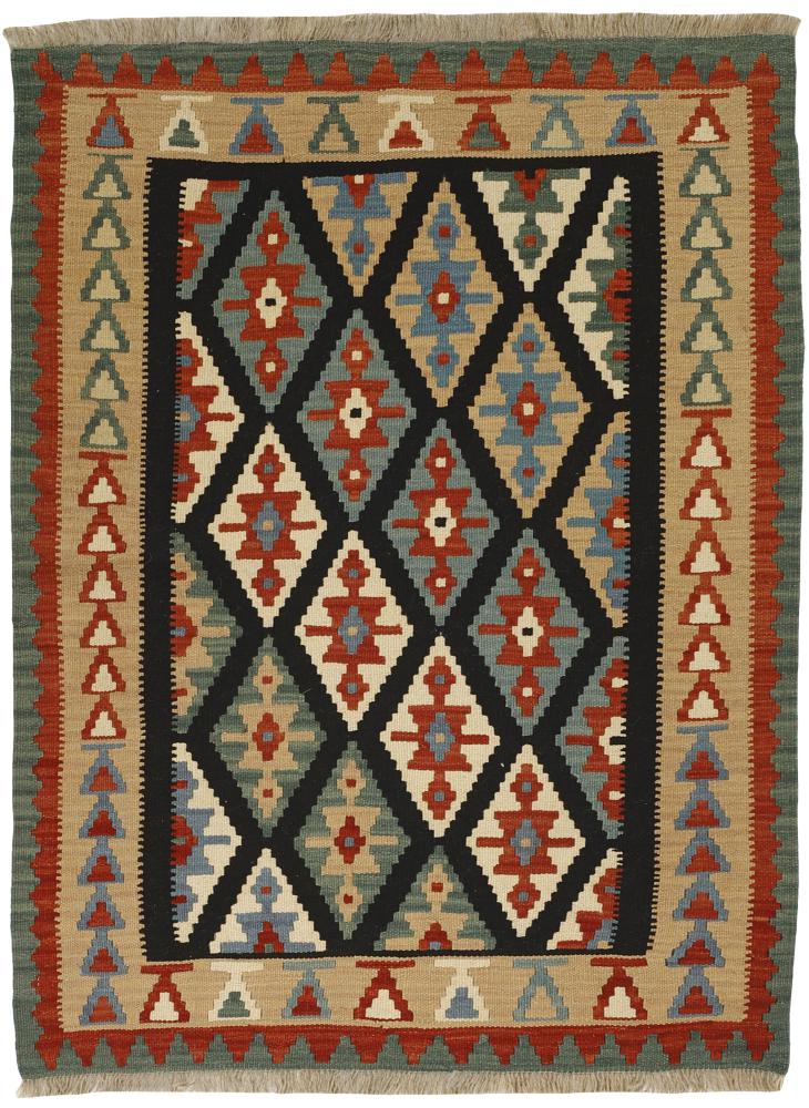 Persian Rug Kilim Fars 4'10"x3'6" 4'10"x3'6", Persian Rug Woven by hand