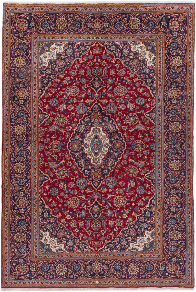 Persian Rug Keshan 9'10"x6'9" 9'10"x6'9", Persian Rug Knotted by hand