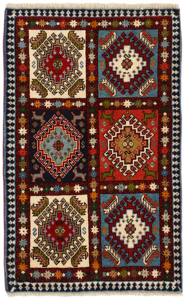 Perzisch tapijt Yalameh 3'1"x1'11" 3'1"x1'11", Perzisch tapijt Handgeknoopte