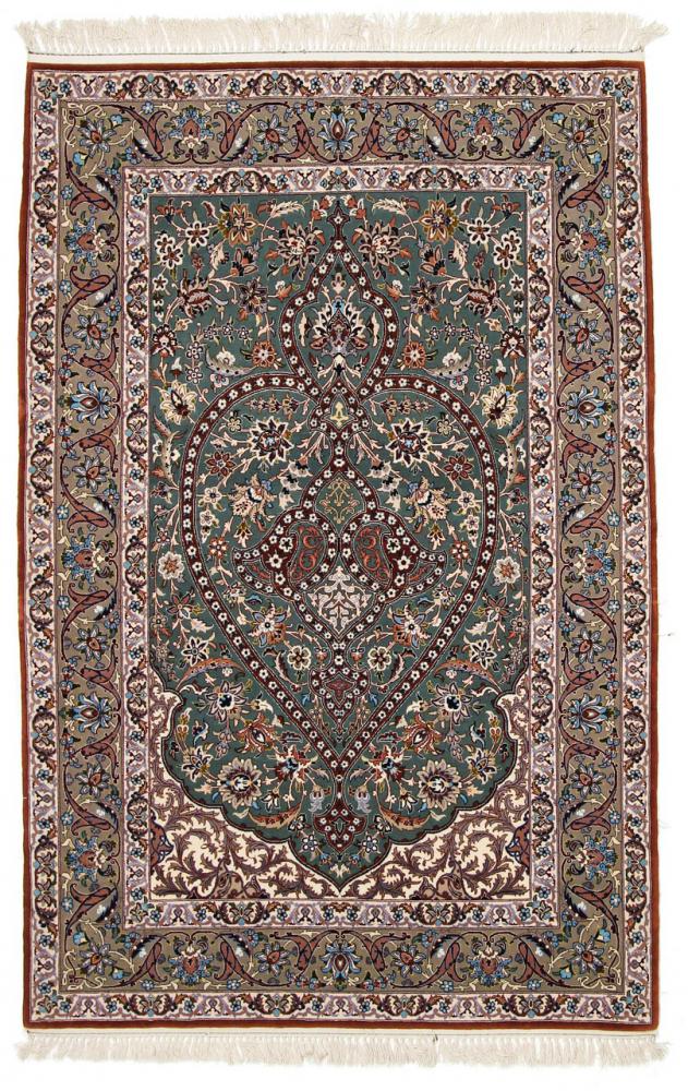 Perserteppich Isfahan Seidenkette 166x114 166x114, Perserteppich Handgeknüpft