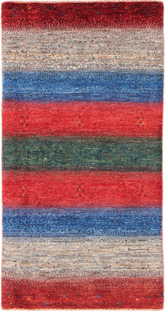 Persian Rug Persian Gabbeh Loribaft Atash 4'11"x2'6" 4'11"x2'6", Persian Rug Knotted by hand