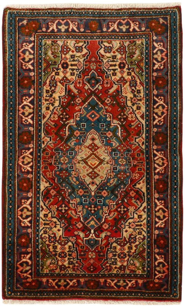 Indo rug Sarouk 101x62 101x62, Persian Rug Knotted by hand