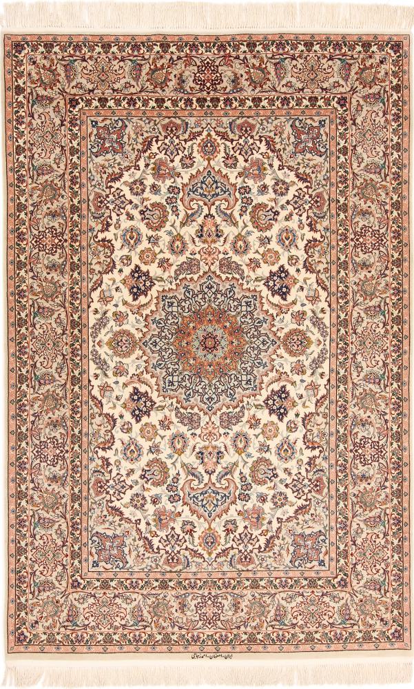 Persialainen matto Isfahan Silkkiloimi 234x151 234x151, Persialainen matto Solmittu käsin
