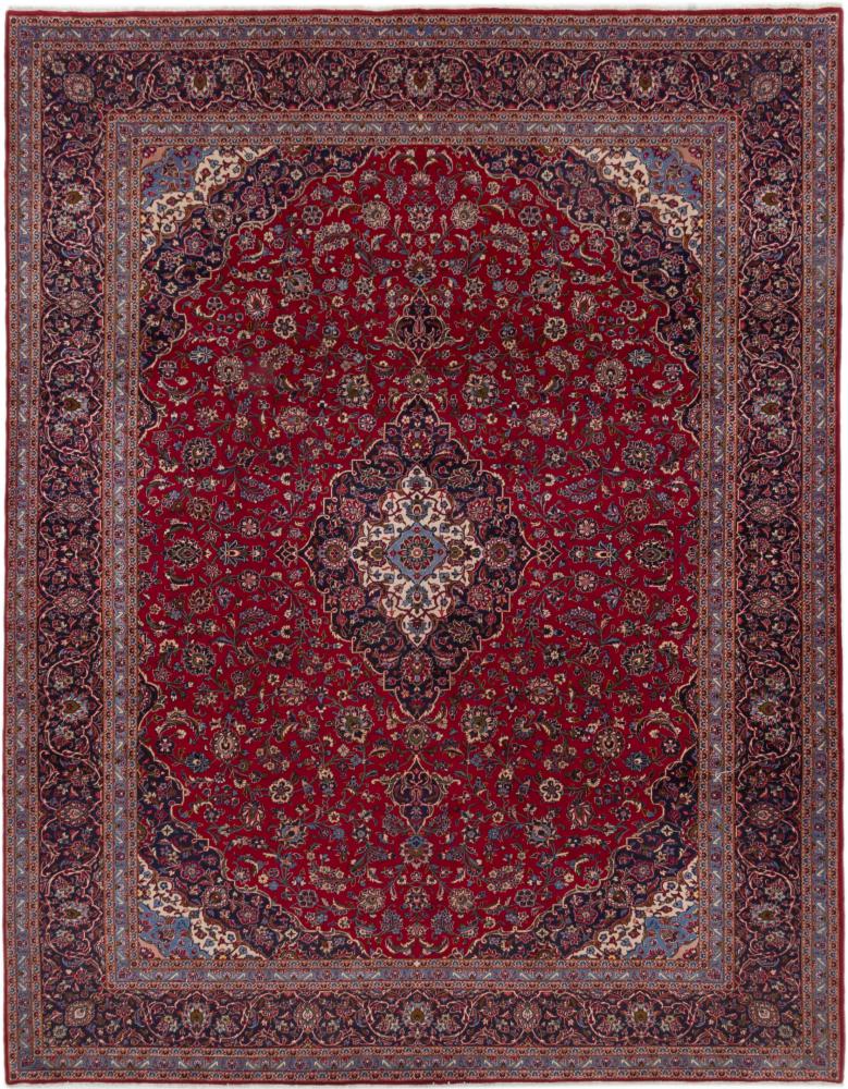 Tapis persan Kashan 394x312 394x312, Tapis persan Noué à la main