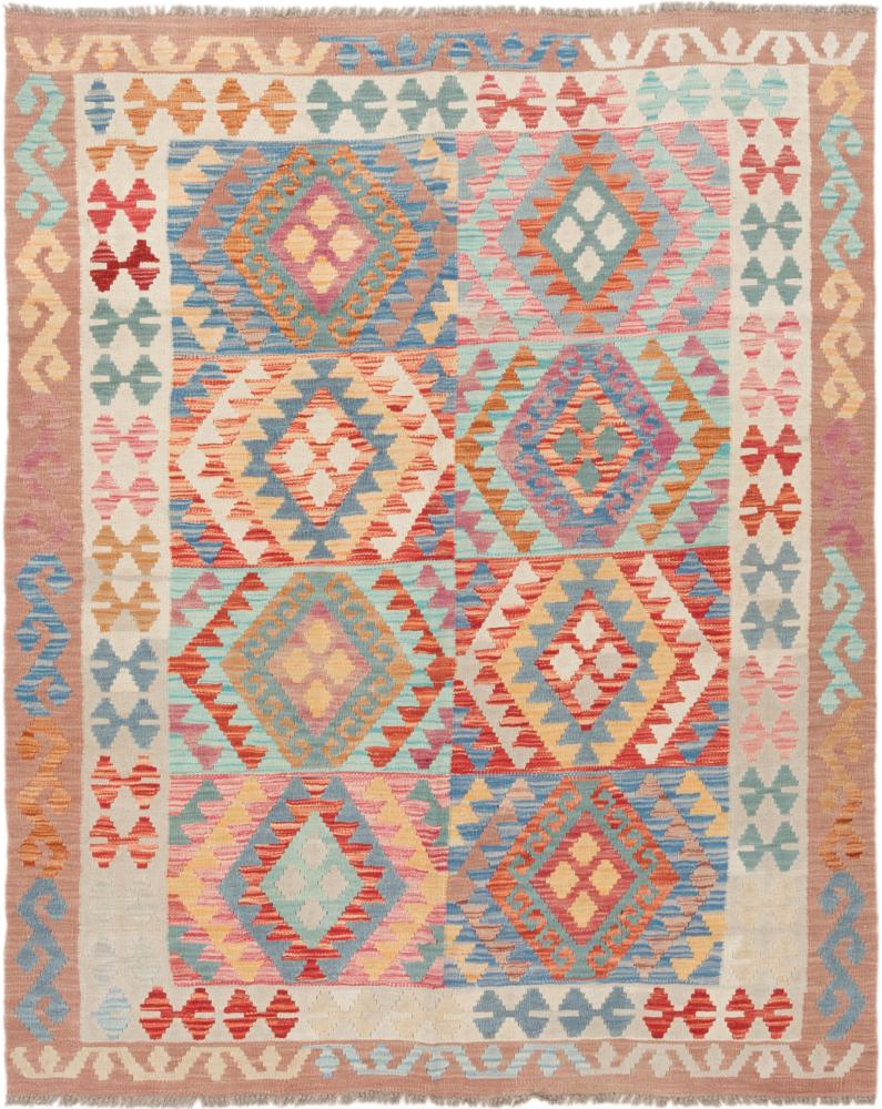 Afghan rug Kilim Afghan 6'2"x5'1" 6'2"x5'1", Persian Rug Woven by hand