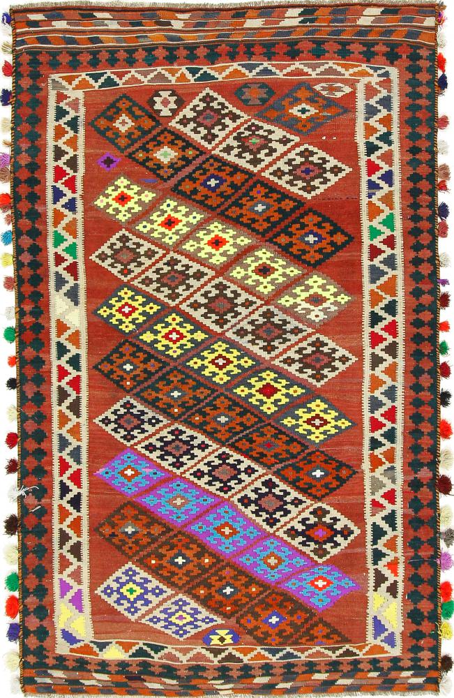 Persian Rug Kilim Fars Azerbaijan Antique 7'9"x4'9" 7'9"x4'9", Persian Rug Woven by hand