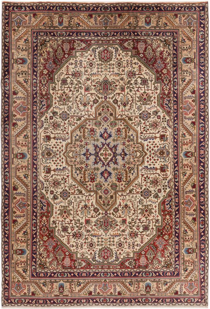 Persian Rug Tabriz 9'9"x6'8" 9'9"x6'8", Persian Rug Knotted by hand