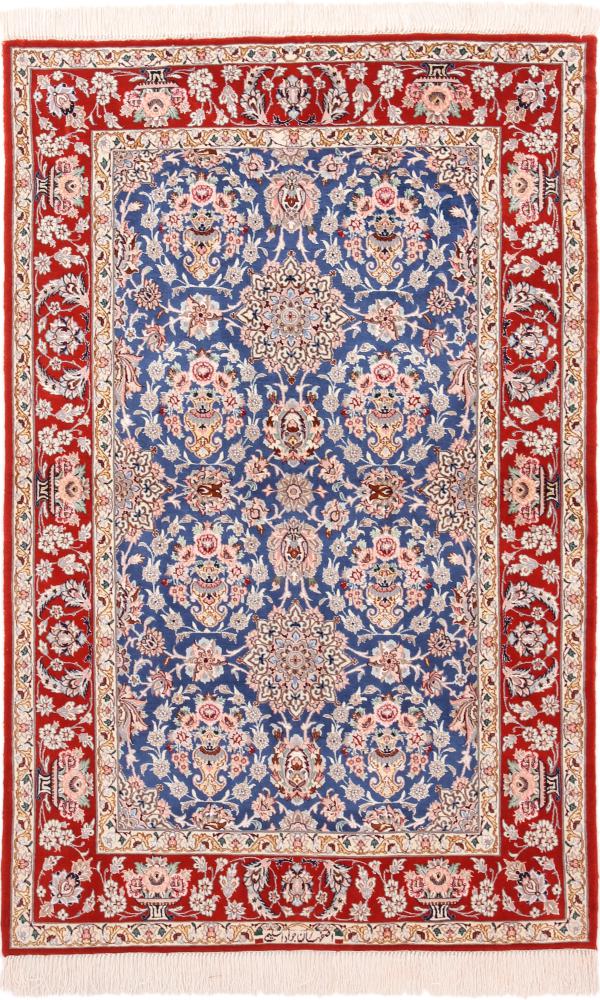 Tappeto persiano Isfahan Ordito in Seta 167x106 167x106, Tappeto persiano Annodato a mano