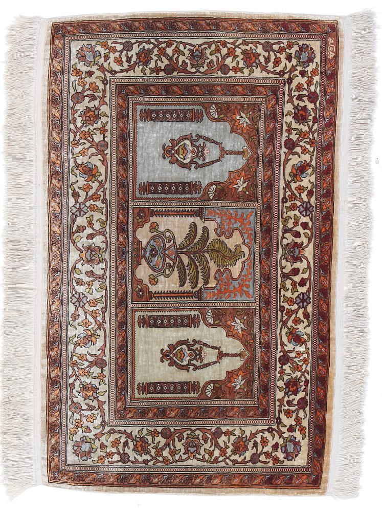  Hereke 2'8"x1'7" 2'8"x1'7", Perzisch tapijt Handgeknoopte