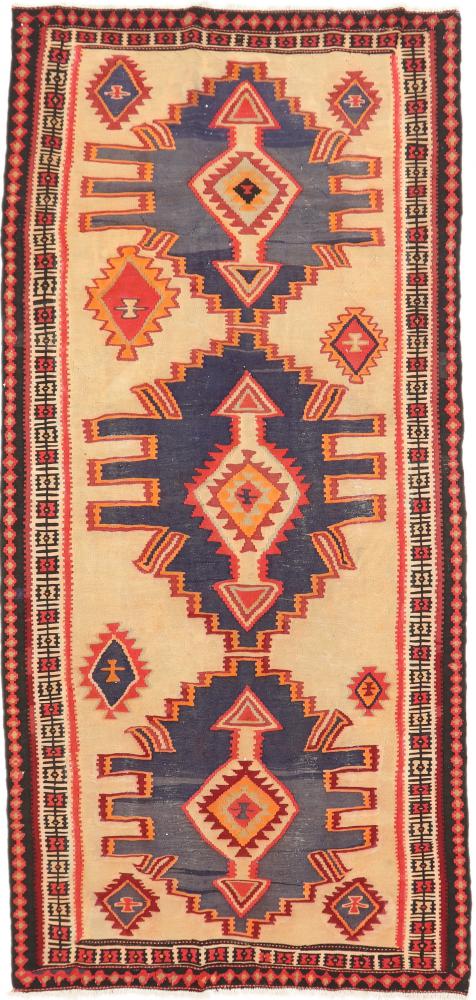 Persian Rug Kilim Fars Azerbaijan Antique 10'6"x4'11" 10'6"x4'11", Persian Rug Woven by hand