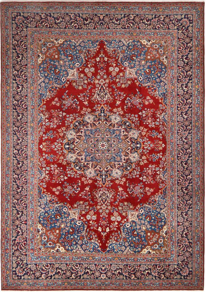 Persian Rug Mashhad Sabzewar 11'3"x8'0" 11'3"x8'0", Persian Rug Knotted by hand