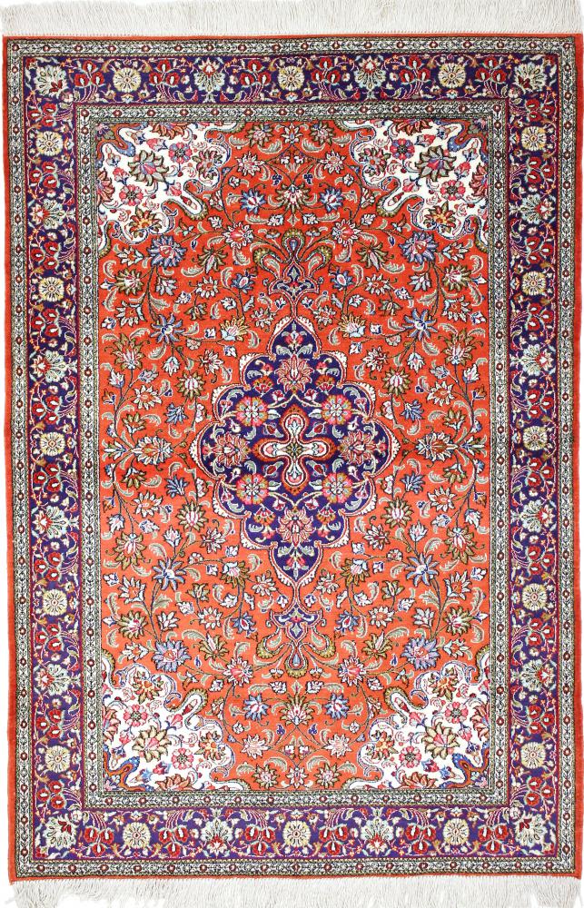  ペルシャ絨毯 クム シルク 152x104 152x104,  ペルシャ絨毯 手織り
