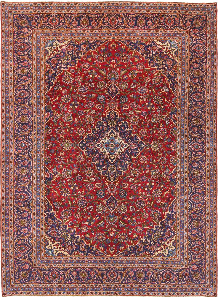 Persian Rug Keshan 13'1"x9'7" 13'1"x9'7", Persian Rug Knotted by hand