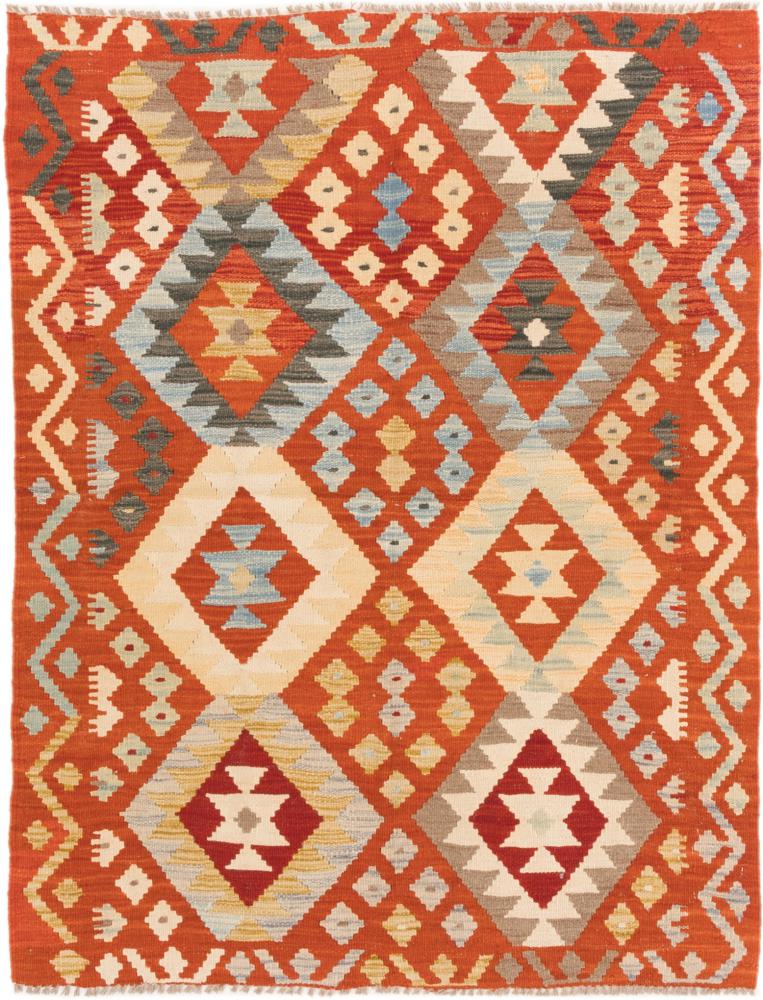 Afghan rug Kilim Afghan 4'9"x3'8" 4'9"x3'8", Persian Rug Woven by hand