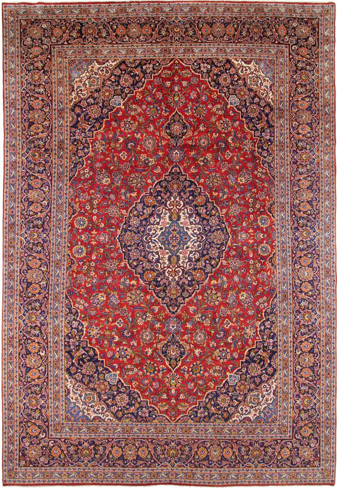 Persian Rug Keshan 14'3"x9'9" 14'3"x9'9", Persian Rug Knotted by hand