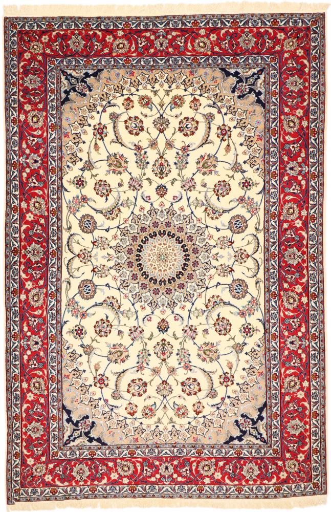 Perserteppich Isfahan Seidenkette 234x157 234x157, Perserteppich Handgeknüpft