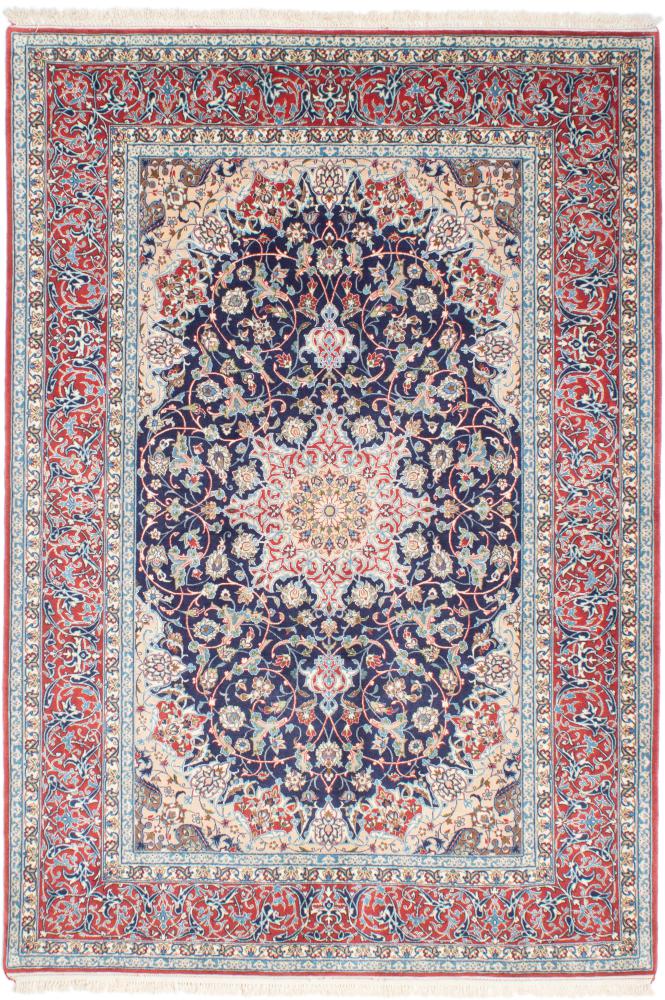 Perzsa szőnyeg Iszfahán Selyemfonal 221x151 221x151, Perzsa szőnyeg Kézzel csomózva