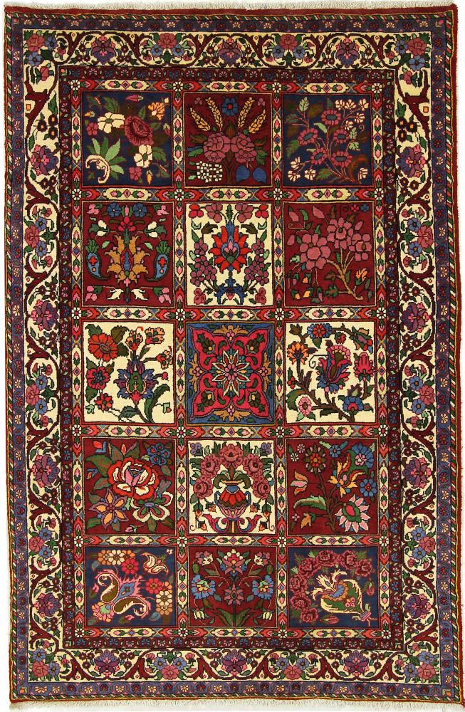  ペルシャ絨毯 バクティアリ 206x134 206x134,  ペルシャ絨毯 手織り
